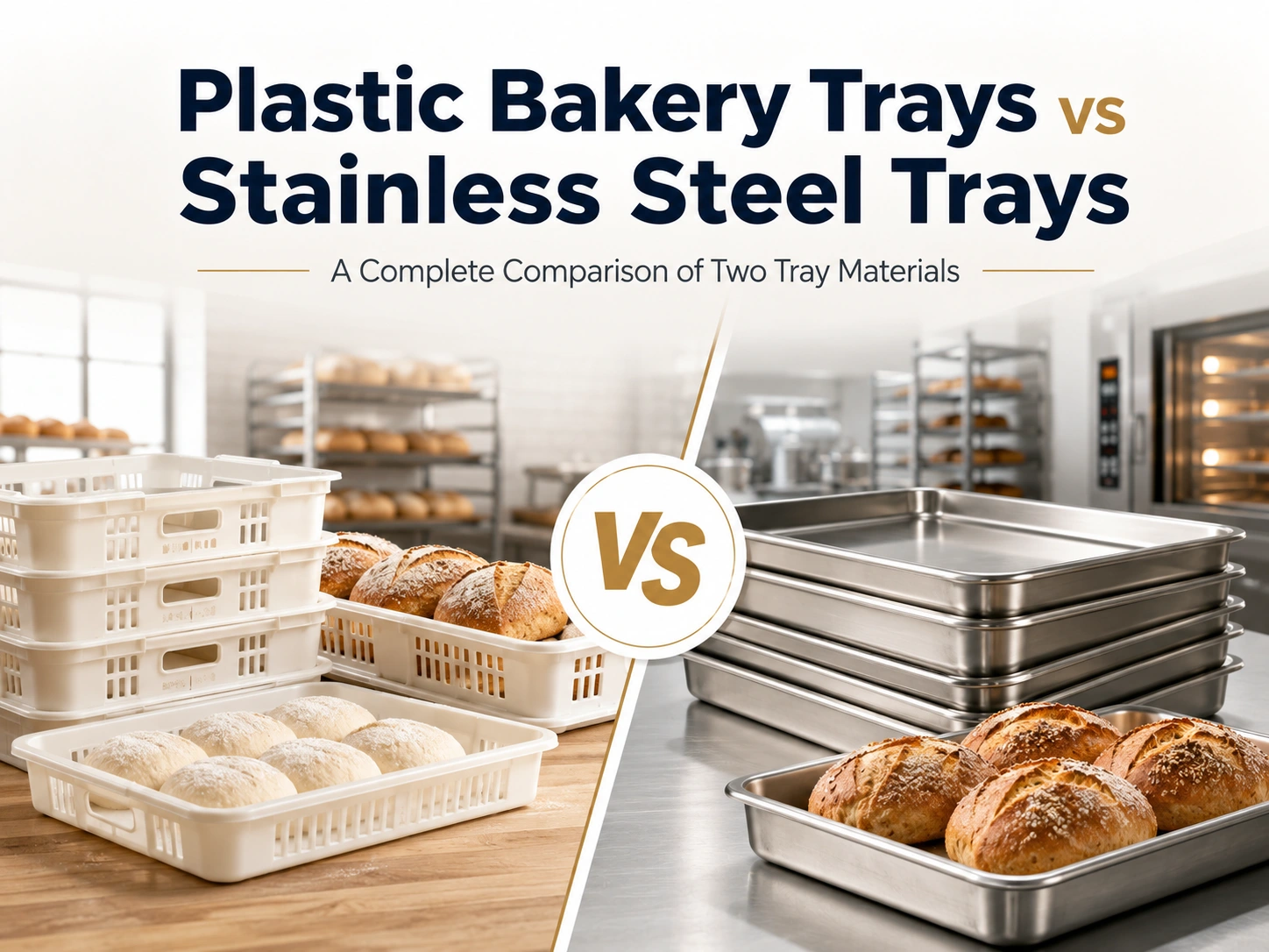 Plastic Bakery Trays vs Stainless Steel Trays A Complete Comparison of Two Tray Materials