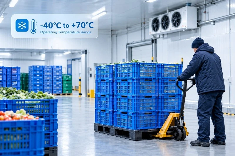 Plastic Crates for Cold Storage Plastic Crates for Cold Storage