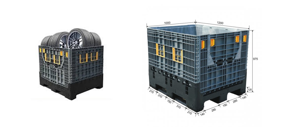 Tire-loading pallet box Tire-loading pallet box